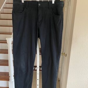 Rhone Everyday Five Pocket Twill Pants Black Durable Stretch Zip Pocket 35